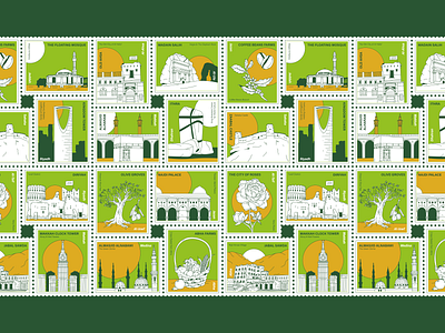 Saudi Things arab design flat gulf icons illustration islam jeddah landmarks mekkah riyadh saudi saudi arabia vector