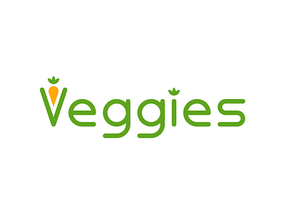 Veggies Logo branding carrot design green illustration landmarks logo vector vegan vegetable vegetarian veggies