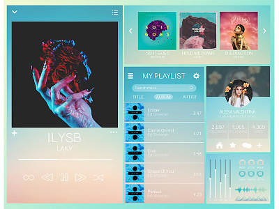 IOS MUSIC PLAYER interface ios mobile interface music player ui ui kit user interface