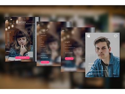 MATCHED dating app interface mobile app mobile interface ui ui kit user interface