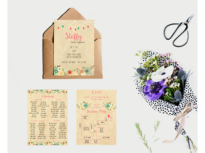 Debut Invitation 18th birthday debut floral invitation invitation design layout layout design vintage