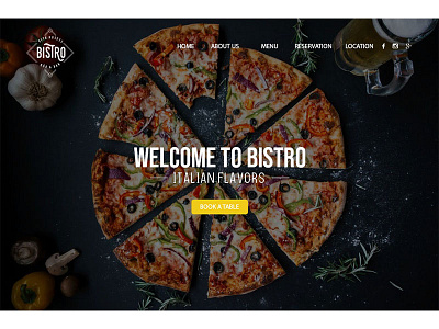 Bistro Website bistro italian bistro italian restaurant sleek web web design web development web layout