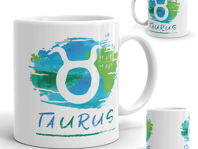 Coffee Mug -Taurus Zodiac - Astrological Sign amazon astrological sign birthday gift ceramics ceramics mug coffee mug design coffee mugs cup etsy etsy shop holidays present presentation design tae taurus taurus zodiac taurus zodiac tea cup