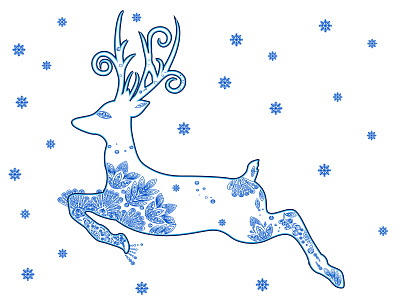 winter, snow, new year deer abstract animal art cartoon christmas decoration deer design holiday illustration merry nature ornament pattern snow snowflake texture white winter year