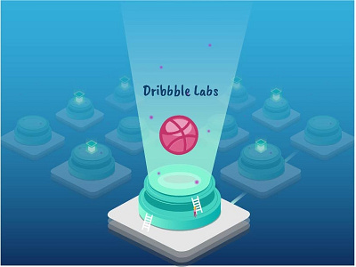 Dribbble labs ball design dribbble flat hello illustration isometric logo vector virtual web