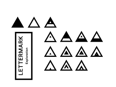 "A" Lettermark Exploration (Traingle Minimalist) a design graphicsdesign lettermark exploration logodesign logomarkexploration triangle visualdesign