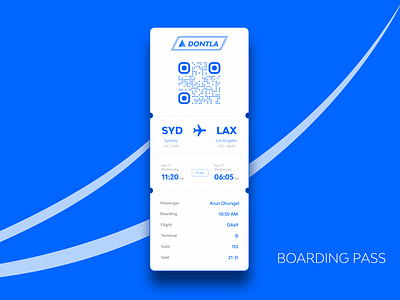 Boarding Pass #DailyUI #024 024 boardingpass dailyui dailyui024 design easteregg flightradar24 illustration photoshop simple ui xd xd animation xd design