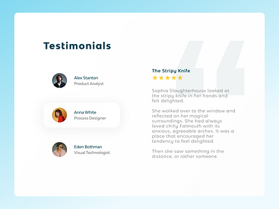 Testimonials (Figma) #DailyUI #039