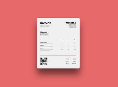 Invoice #DailyUI #046 046 branding clean clean design daily ui dailyui dailyui046 dailyuichallenge design invoice minimalism simple simple clean interface xd xd design