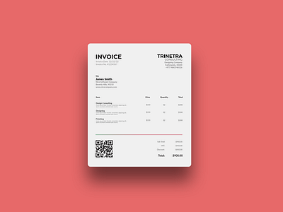 Invoice #DailyUI #046 046 branding clean clean design daily ui dailyui dailyui046 dailyuichallenge design invoice minimalism simple simple clean interface xd xd design