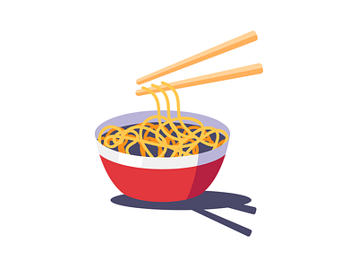 Noodles • Illustration design illustration noodles