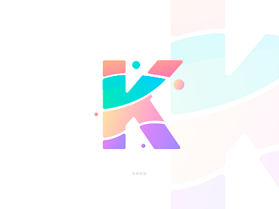 K Letter • Logotype design gradient illustration k letter logo logotype