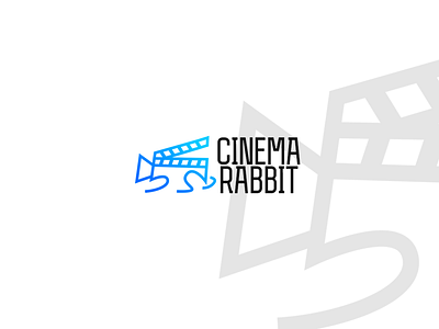 Cinema Rabbit • Logotype cinema design gradient illustration logotype rabbit