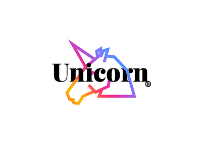 Unicorn • Logotype design gradient horse illustration logo logotype rainbow unicorn