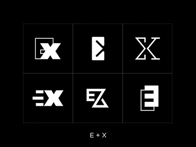 E+X • Logotype design illustration letters logo logotype