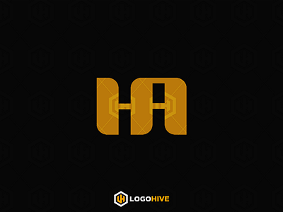 H+A brand design logo logomark simple vector