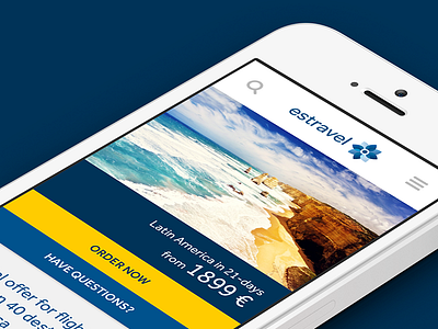 Travel Agency concept (mobile) agency flat header interface ios iphone mobile responsive travel ui web