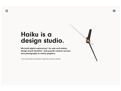 Haiku agency clean clock estonia haiku studio tallinn typography web