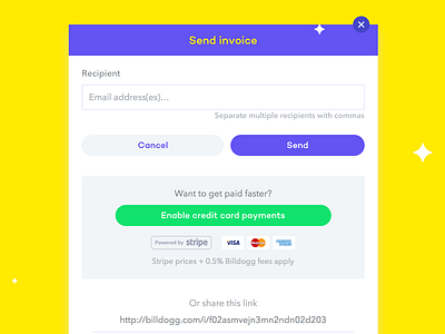 Billdogg × Stripe billdogg card credit card invoice invoices mastercard payments stripe visa