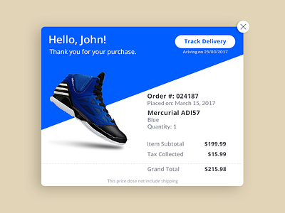 Daily UI Challenge customize dailyui order product track userinterface webdesign