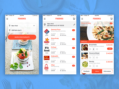 Daily UI Challenge food app list view menu ui ux design