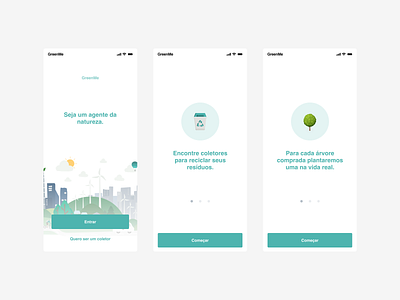 GreenMe - Recycling App green interface minimalism minimalist ui ux