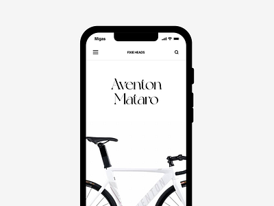 Fixed Gear E-commerce Concept graphic design interface typography ui
