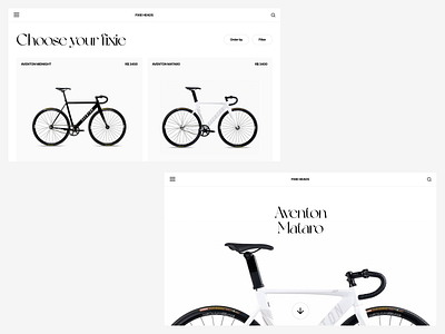 Fixed Gear e-commerce concept