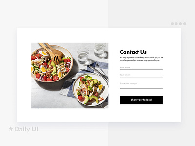 Daily UI / contact form contact dailyui foodwebsite uiux