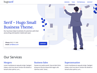 Hugo Serif hugo static site generator web desgin