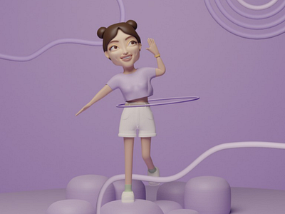 Hey, Janet! 3D Character 3d character illustration