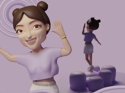 Hey, Janet! 3D Character 3d character illustration