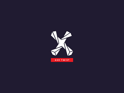 x twist logo axe creative design illustration twist typography vector x