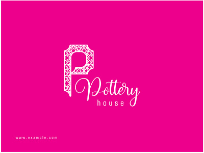 Shop Logo (Spa,PotteryHouse) branding creative febric female female-shop gym lady logo pink salon spa typography under graments