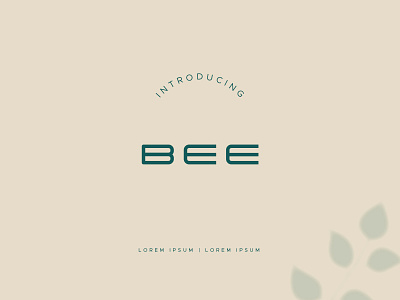 Typography Logo bee branding creative design eco illustration logo tree typography ui vector