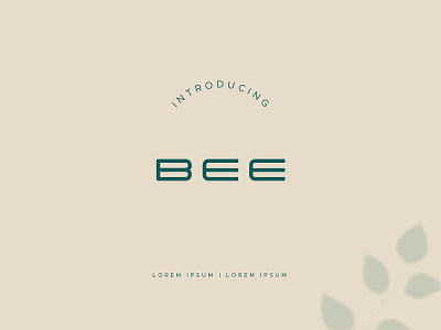 Typography Logo bee branding creative design eco illustration logo tree typography ui vector