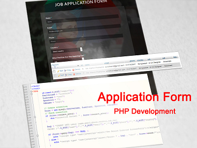 (PHP) Job Application Form bootstrap email facebook google html login php ps sql uiux web website