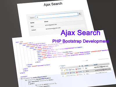 Search (Ajax) bootstrap email facebook html login reg uiux web website world