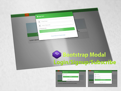 Bootstrap Modal Login/Signup/Subscribe bootstrap email facebook html login reg uiux web website world