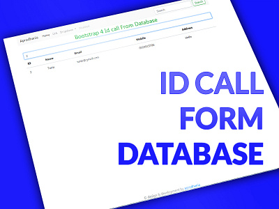 ID Call From Database (Bootstrap 4 )