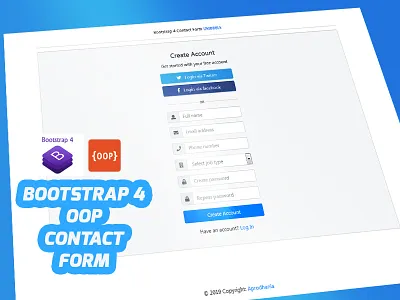 Bootstrap 4 OOP Registration System bootstrap 4 oop php mysql