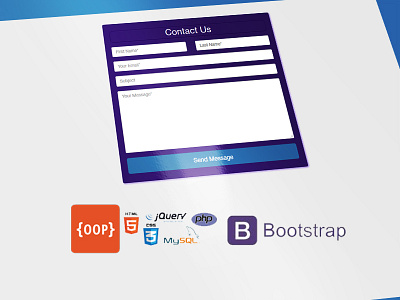 OOP Bootstrap contact form bootstrap contact form mysql oop php script