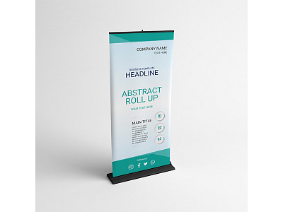 Rollup 85x200 cm branding creative logo rollup signage stand typography