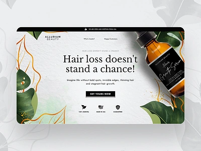 Hair Loss hairloss illustration landingpage oil uiux webdesign