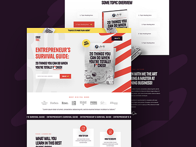 Eric Toz - Entrepreneur Guide booklandingpage design landingpage ui uiux webdesign website design