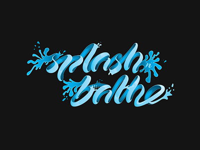 Splash & Bathe, Logotype brand design branding illustration logo design typography