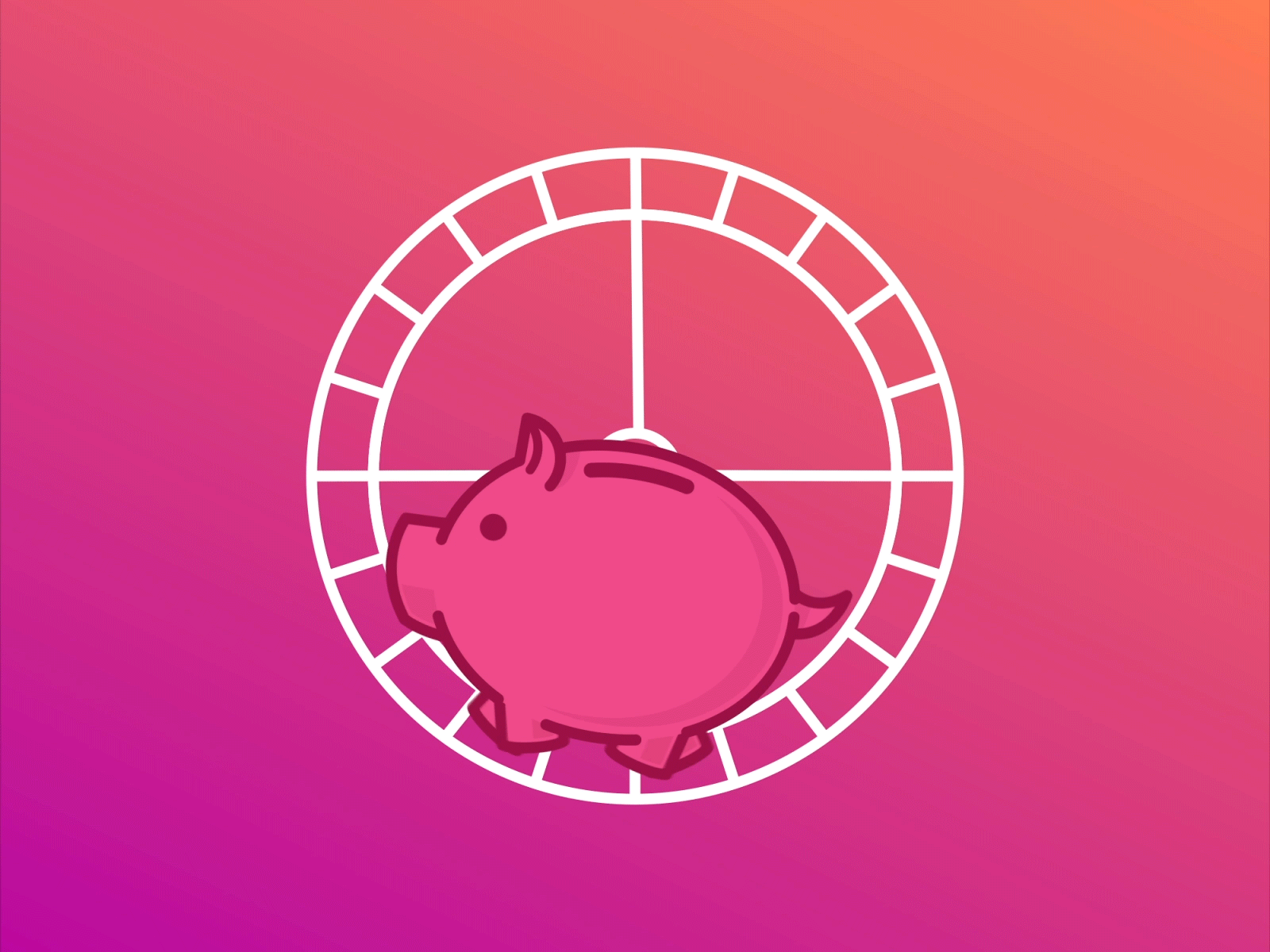 BUX Zero - Make your money work after effects animation bux bux zero fintech money pig piggy piggybank pink savings workout