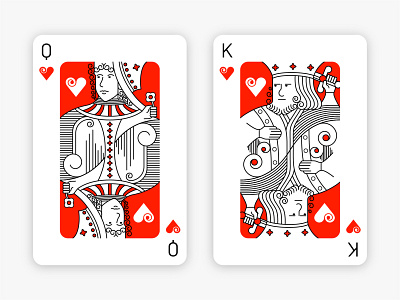 King and queen cards illustration playing cards vector yellow