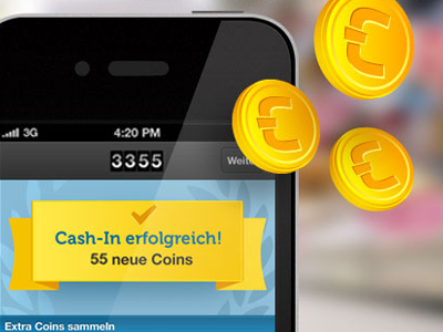 Concept screens for bonus app app bonus coins german iphone retail scans screen startup