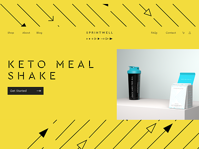 Product page diet exercise website design